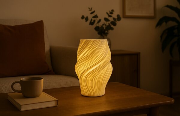 -25 % Dny MOMENTI– Jotex Bílá plastová stolní lampa CALAIS