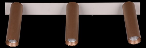 Trio T849210365 LED bodové stropní svítidlo AMBALA | 5W integrovaný LED zdroj | 3x500lm | 2300+3000+4000K | hnědá