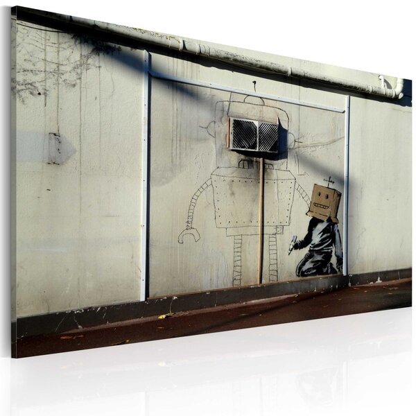 Obraz - Roboti (Banksy) 60x40