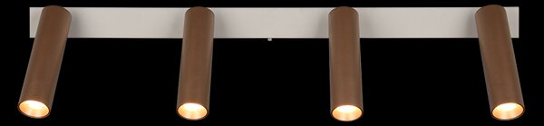 Trio T849210465 LED bodové stropní svítidlo AMBALA | 5W integrovaný LED zdroj | 4x500lm | 2300+3000+4000K | hnědá