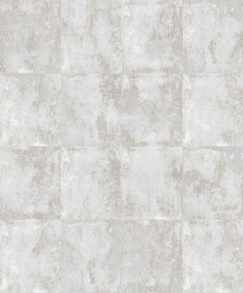 Vliesová tapeta na zeď, šedo-krémová, beton, dlaždice, ORB401, The Texture Book, Masureel