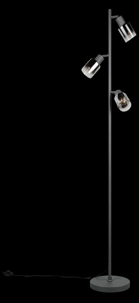 Trio TR41783042 stojací lampa CADIZ | 10W E14 | s vypínačem | černá