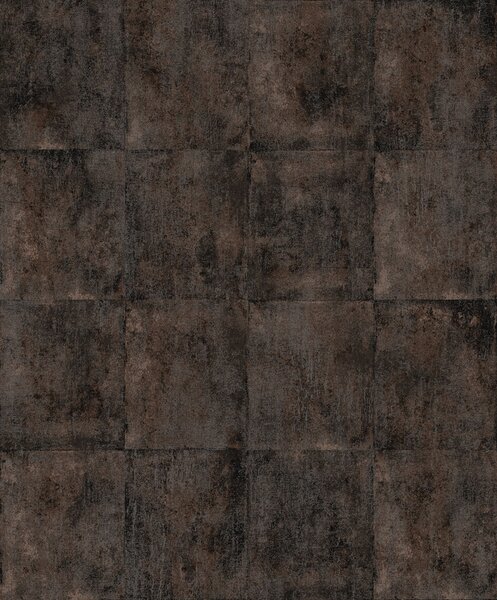 Vliesová tapeta na zeď, hnědo-černá, beton, dlaždice, ORB402, The Texture Book, Masureel