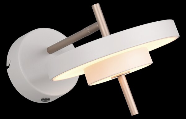 Trio T240270176 LED nástěnné svítidlo KEATON | 10W integrovaný LED zdroj | 1x1200lm | 2300+3000+4000K | Trio - SwitchDimmer | šedá