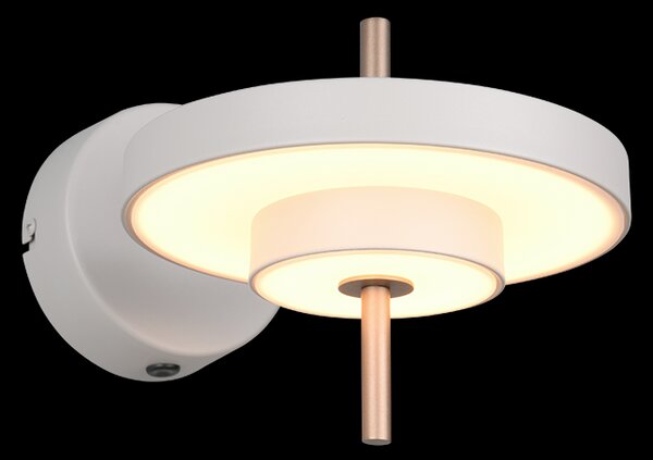 Trio T240270176 LED nástěnné svítidlo KEATON | 10W integrovaný LED zdroj | 1x1200lm | 2300+3000+4000K | Trio - SwitchDimmer | šedá