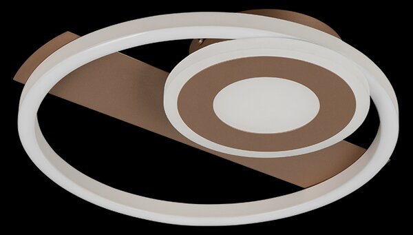 Trio TR63671165 LED přisazené stropní svítidlo HORUS | 22W integrovaný LED zdroj | 1x2500lm | 3000K | hnědá