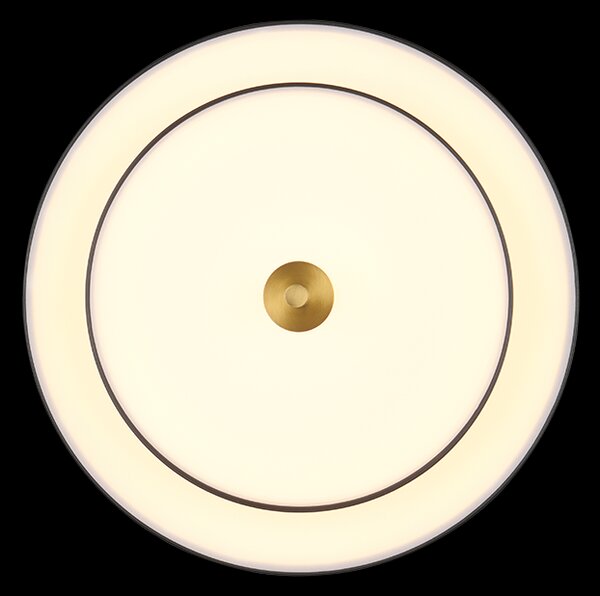Trio T640210180 LED přisazené stropní svítidlo KEATON | 34W integrovaný LED zdroj | 1x4000lm | 2300+3000+4000K | Trio - SwitchDimmer | černá | zlatá