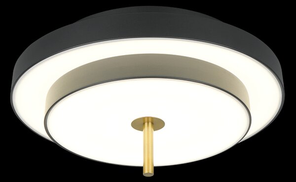 Trio T640210180 LED přisazené stropní svítidlo KEATON | 34W integrovaný LED zdroj | 1x4000lm | 2300+3000+4000K | Trio - SwitchDimmer | černá | zlatá