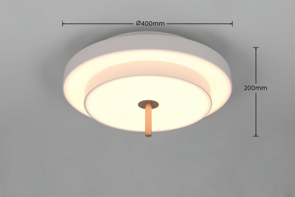 Trio T640210176 LED přisazené stropní svítidlo KEATON | 34W integrovaný LED zdroj | 1x4000lm | 2300+3000+4000K | Trio - SwitchDimmer | šedá