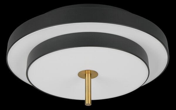 Trio T640210180 LED přisazené stropní svítidlo KEATON | 34W integrovaný LED zdroj | 1x4000lm | 2300+3000+4000K | Trio - SwitchDimmer | černá | zlatá
