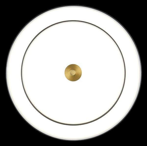 Trio T640210180 LED přisazené stropní svítidlo KEATON | 34W integrovaný LED zdroj | 1x4000lm | 2300+3000+4000K | Trio - SwitchDimmer | černá | zlatá
