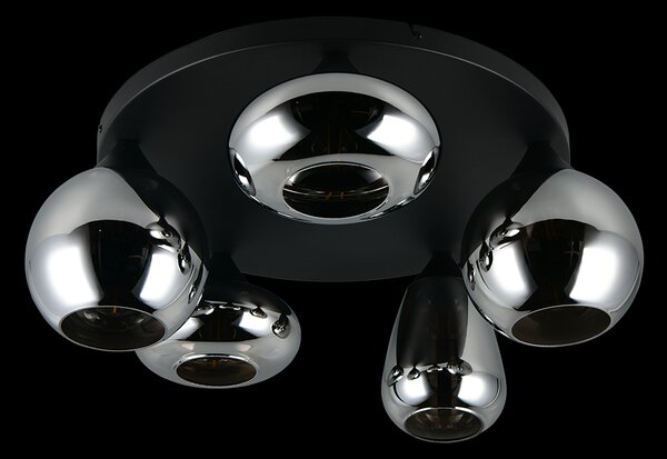Trio T617030532 přisazené stropní svítidlo LUMINA | 10W E14 | černá | kouřová