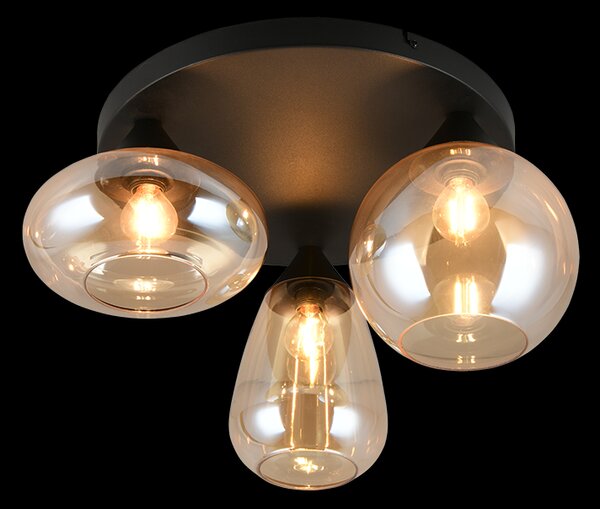 Trio T617030313 přisazené stropní svítidlo LUMINA | 10W E14 | černá | kouřová