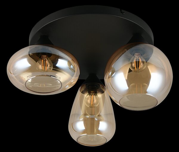 Trio T617030313 přisazené stropní svítidlo LUMINA | 10W E14 | černá | kouřová