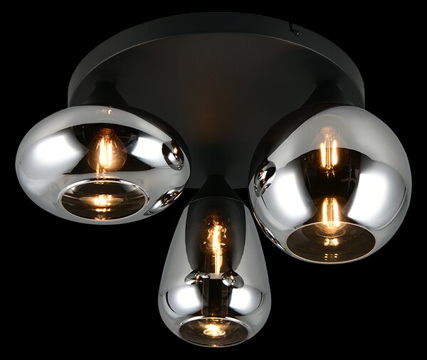 Trio T617030332 přisazené stropní svítidlo LUMINA | 10W E14 | černá | kouřová