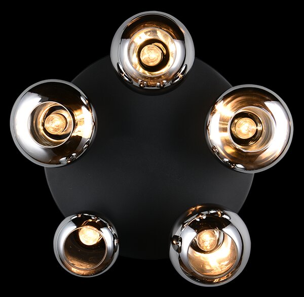 Trio T617030532 přisazené stropní svítidlo LUMINA | 10W E14 | černá | kouřová