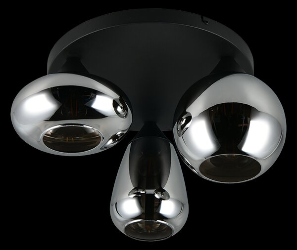 Trio T617030332 přisazené stropní svítidlo LUMINA | 10W E14 | černá | kouřová