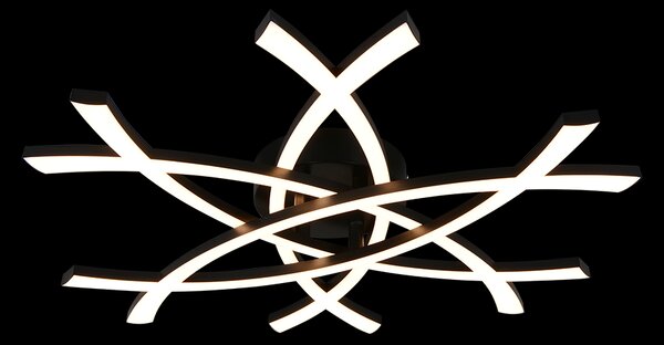 Trio TR63691132 LED přisazené stropní svítidlo POLLOCK | 33W integrovaný LED zdroj | 1x3800lm | 3000K | černá