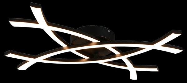 Trio TR23691132 LED nástěnné svítidlo POLLOCK | 22W integrovaný LED zdroj | 1x2500lm | 3000K | černá