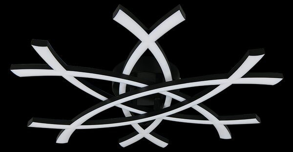 Trio TR63691132 LED přisazené stropní svítidlo POLLOCK | 33W integrovaný LED zdroj | 1x3800lm | 3000K | černá