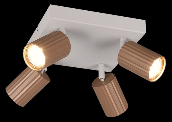 Trio T867730465 bodové stropní svítidlo SOKA | 10W GU10 | hnědá