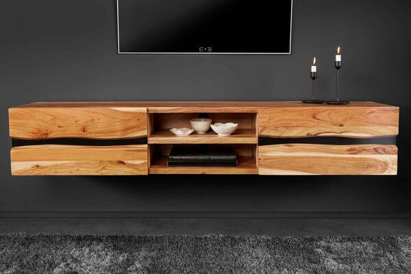 Designový závěsný TV stolek Argentinas 160 cm akácie