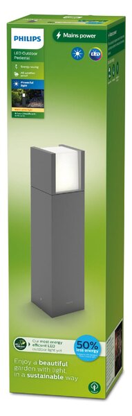 Arbour UltraEfficient venkovní sloupkové LED svítidlo 3,8W 800lm 2700K 40cm IP44, antracitové
