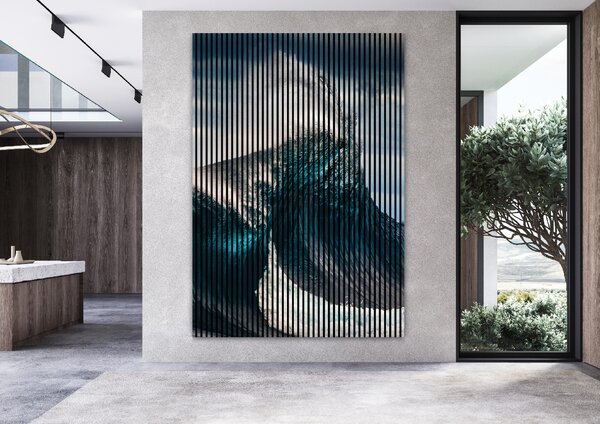 Neuhofer Designový akustický panel „Mořská vlna“ (Wave01) Vyberte požadovaný rozměr: NR. 5: 2253 x 2400 mm (4 panely)