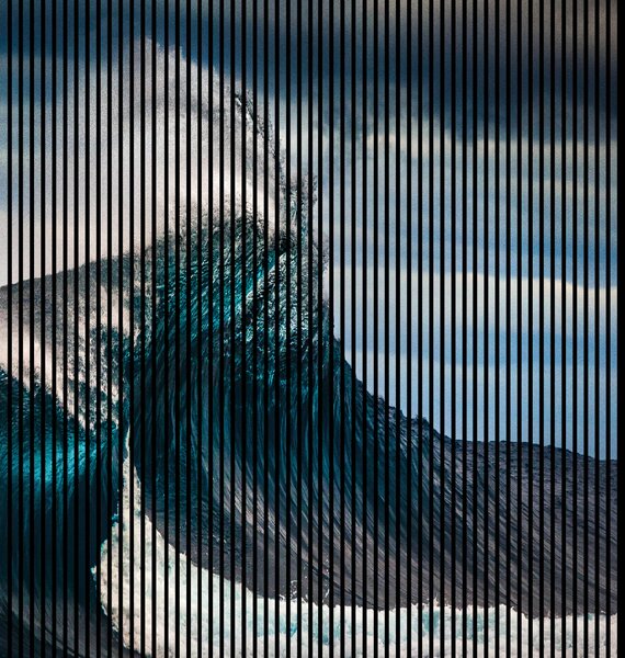 Neuhofer Designový akustický panel „Mořská vlna“ (Wave01) Vyberte požadovaný rozměr: NR. 5: 2253 x 2400 mm (4 panely)