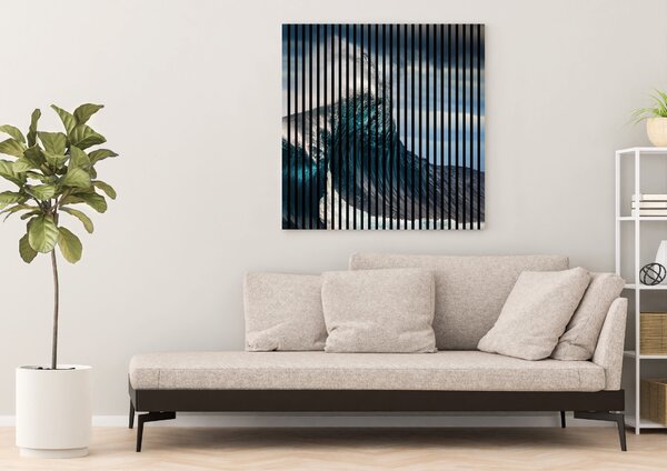 Neuhofer Designový akustický panel „Mořská vlna“ (Wave01) Vyberte požadovaný rozměr: NR. 5: 2253 x 2400 mm (4 panely)