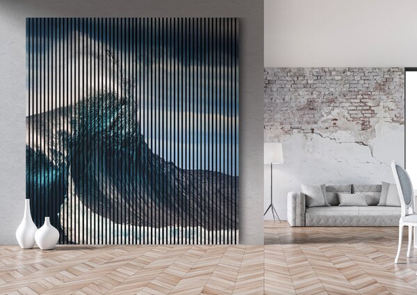 Neuhofer Designový akustický panel „Mořská vlna“ (Wave01) Vyberte požadovaný rozměr: NR. 5: 2253 x 2400 mm (4 panely)