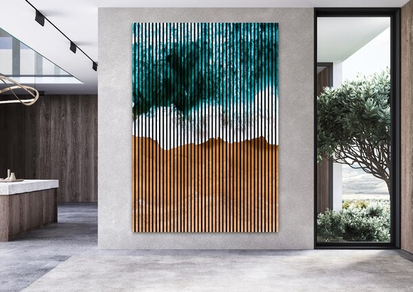 Neuhofer Designový akustický panel „Moře“ (Meer01) Vyberte požadovaný rozměr: NR. 1: 573 x 573 mm (1 panel)