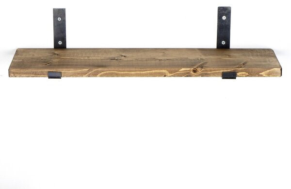 Kalune Design Nástěnná police LAM III 60 cm ořech/černá