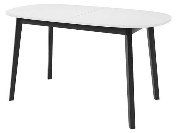 Rozkládací jídelní stůl Zerimo S 150x80, Barva dřeva: bíla + černá 5903211289934