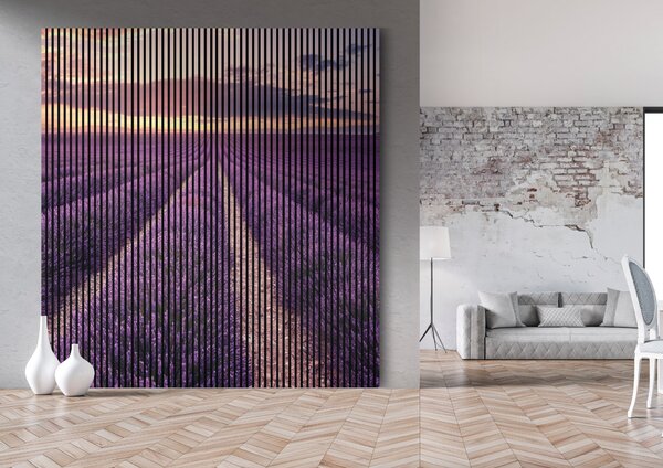 Neuhofer Designový akustický panel „Levandulové pole“ (Lavendel01) Vyberte požadovaný rozměr: NR. 4: 1693 x 2400 mm (3 panely)
