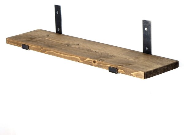 Kalune Design Nástěnná police LAM III 60 cm ořech/černá