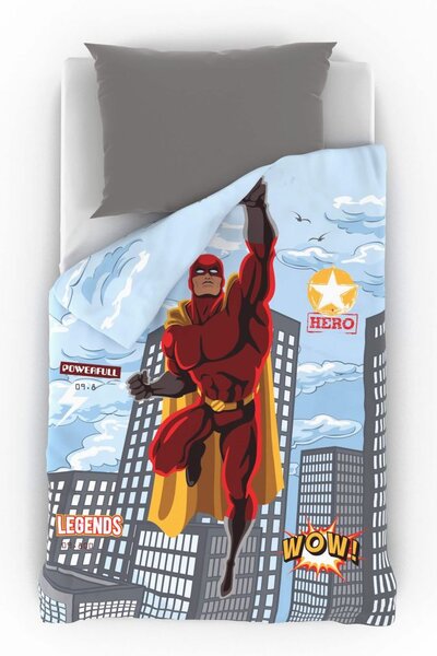 Kvalitex Ložní povlečení pro mladé 140x200, 70x90cm SUPERHERO 1x 140/200, 1x 70/90cm