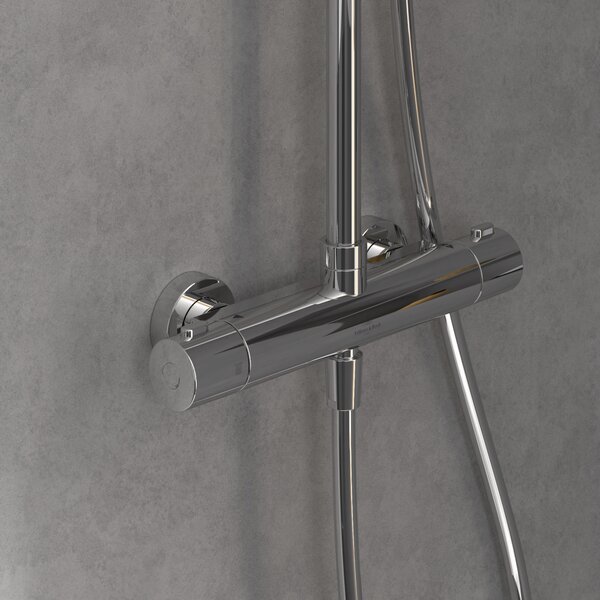 Villeroy & Boch Universal Showers sprchová sada na stěnu s termostatem s dešťovou sprchou chrom TVS10900200061