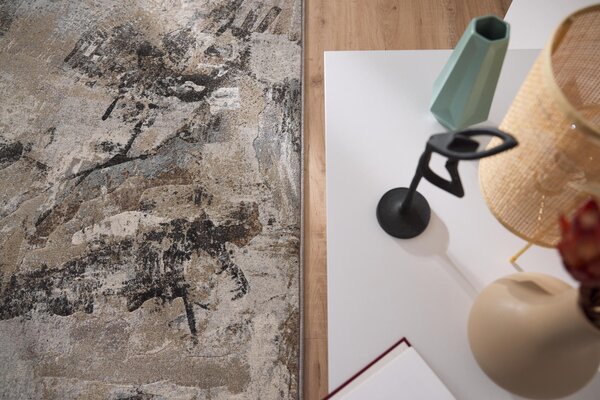 Moderní kusový koberec Ragolle Argentum 93825 9243 Abstraktní béžový šedý Rozměr: 80x150 cm
