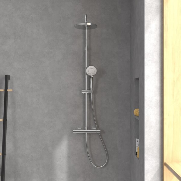 Villeroy & Boch Universal Showers sprchová sada na stěnu s termostatem s dešťovou sprchou chrom TVS10900200061