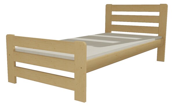 Vomaks unit, s.r.o. Jednolůžková postel VMK001D Povrchová úprava: surové dřevo, Rozměr: 90 x 200 cm