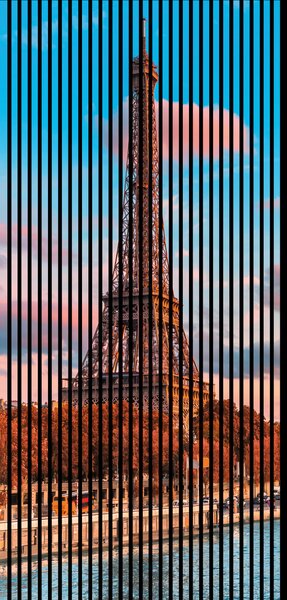 Neuhofer Designový akustický panel „Eiffelova věž“ (Eiffelturm01) Vyberte požadovaný rozměr: NR. 1: 573 x 573 mm (1 panel)