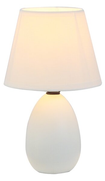 Keramická stolní lampa, bílá, QENNY TYP 12
