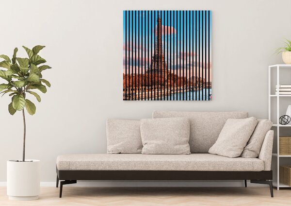 Neuhofer Designový akustický panel „Eiffelova věž“ (Eiffelturm01) Vyberte požadovaný rozměr: NR. 1: 573 x 573 mm (1 panel)