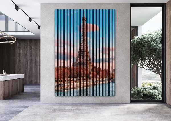 Neuhofer Designový akustický panel „Eiffelova věž“ (Eiffelturm01) Vyberte požadovaný rozměr: NR. 1: 573 x 573 mm (1 panel)