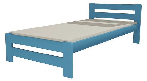 Dřevěná postel VMK 2B 90x200 borovice masiv - modrá