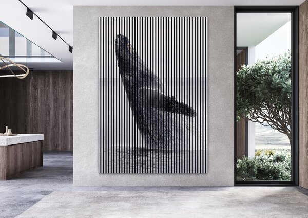 Neuhofer Designový akustický panel „Velryba“ (Wal02) Vyberte požadovaný rozměr: NR. 3: 1133 x 2400 mm (2 panely)