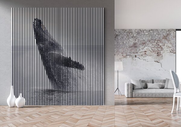 Neuhofer Designový akustický panel „Velryba“ (Wal02) Vyberte požadovaný rozměr: NR. 3: 1133 x 2400 mm (2 panely)