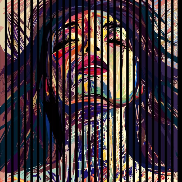 Neuhofer Designový akustický panel „Femme fatale“ (Flash01) Vyberte požadovaný rozměr: NR. 4: 1693 x 2400 mm (3 panely)