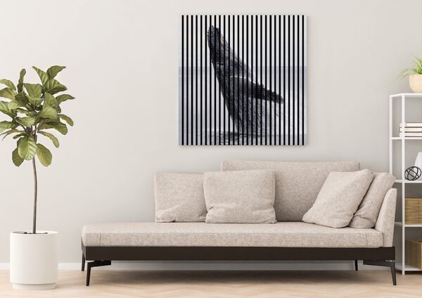 Neuhofer Designový akustický panel „Velryba“ (Wal02) Vyberte požadovaný rozměr: NR. 3: 1133 x 2400 mm (2 panely)